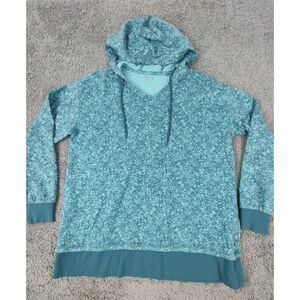 Athleta Hoodie Size M Green Teal Sundown Alliance Pullover Sweatshirt